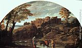 Annibale Carracci Canvas Paintings - The Flight into Egypt